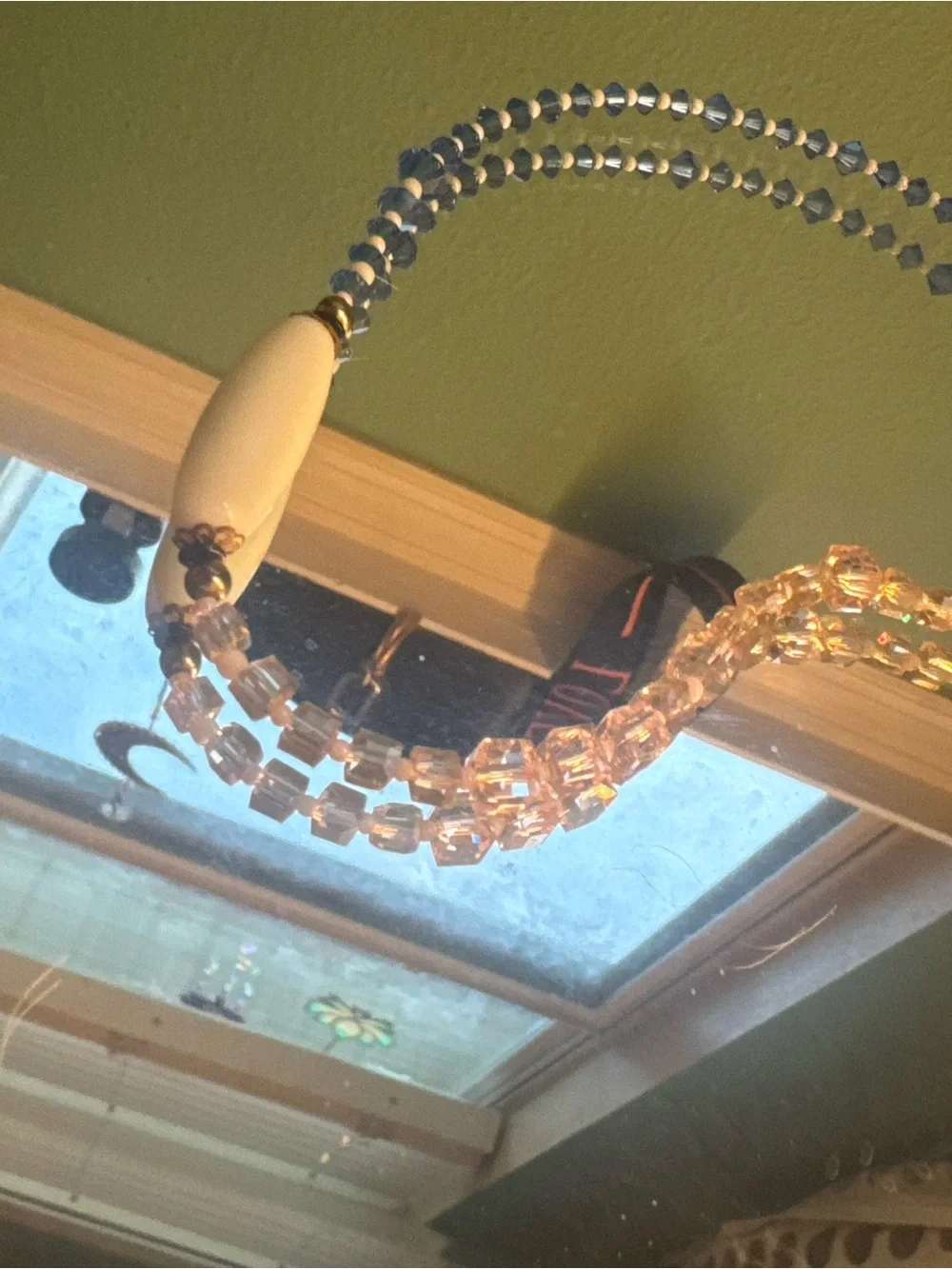 Crystal Beaded Necklace-handmade
